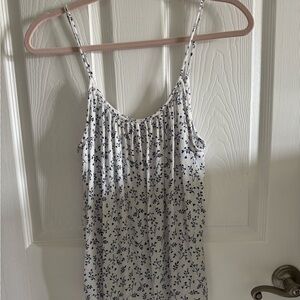 H&M White and Blue Floral Camisole